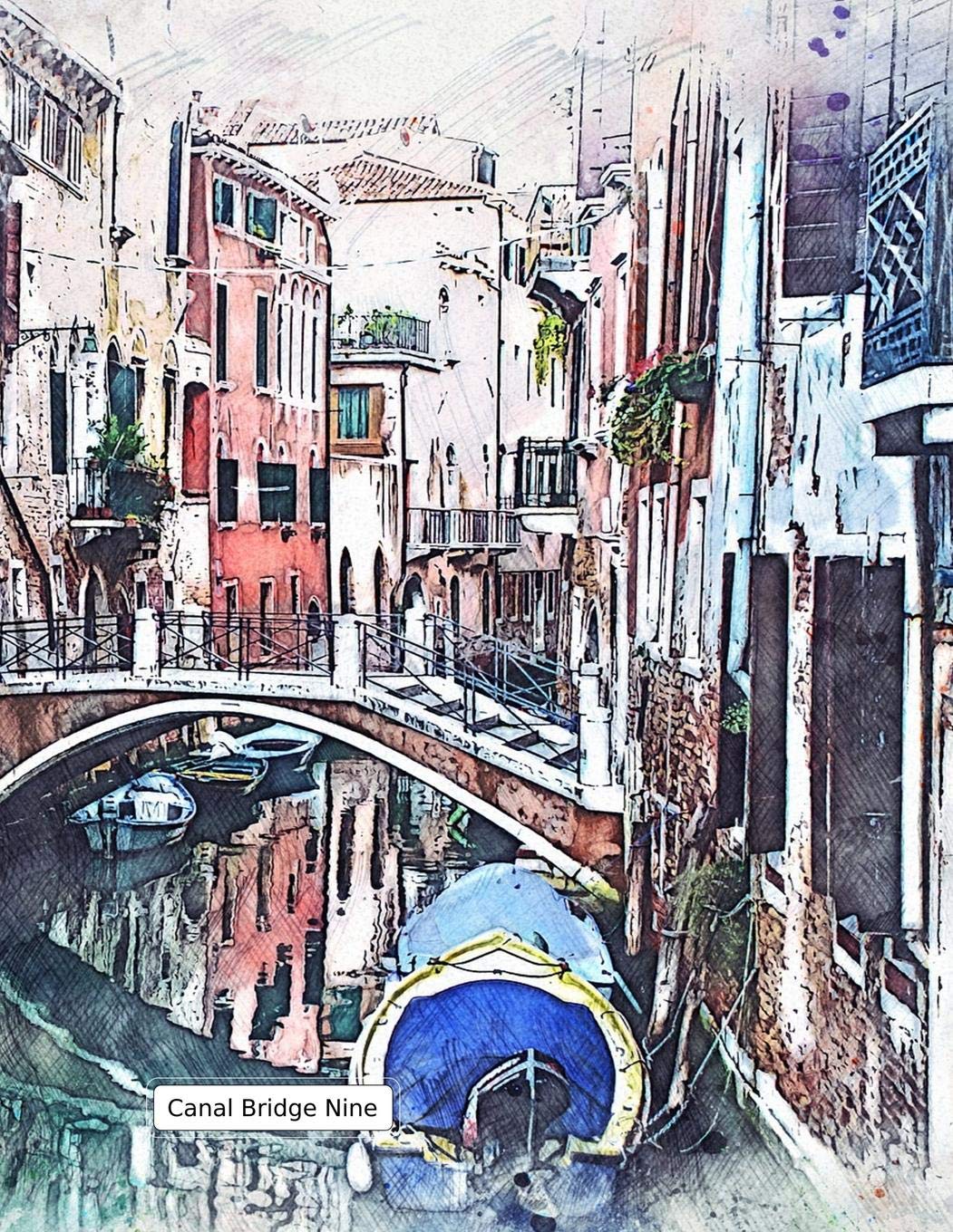 Canal Bridge Nine: Lined Notebook Journal. Keep diary, write schedule, lecture notes, thoughts, student comments, agendas, to-do lists