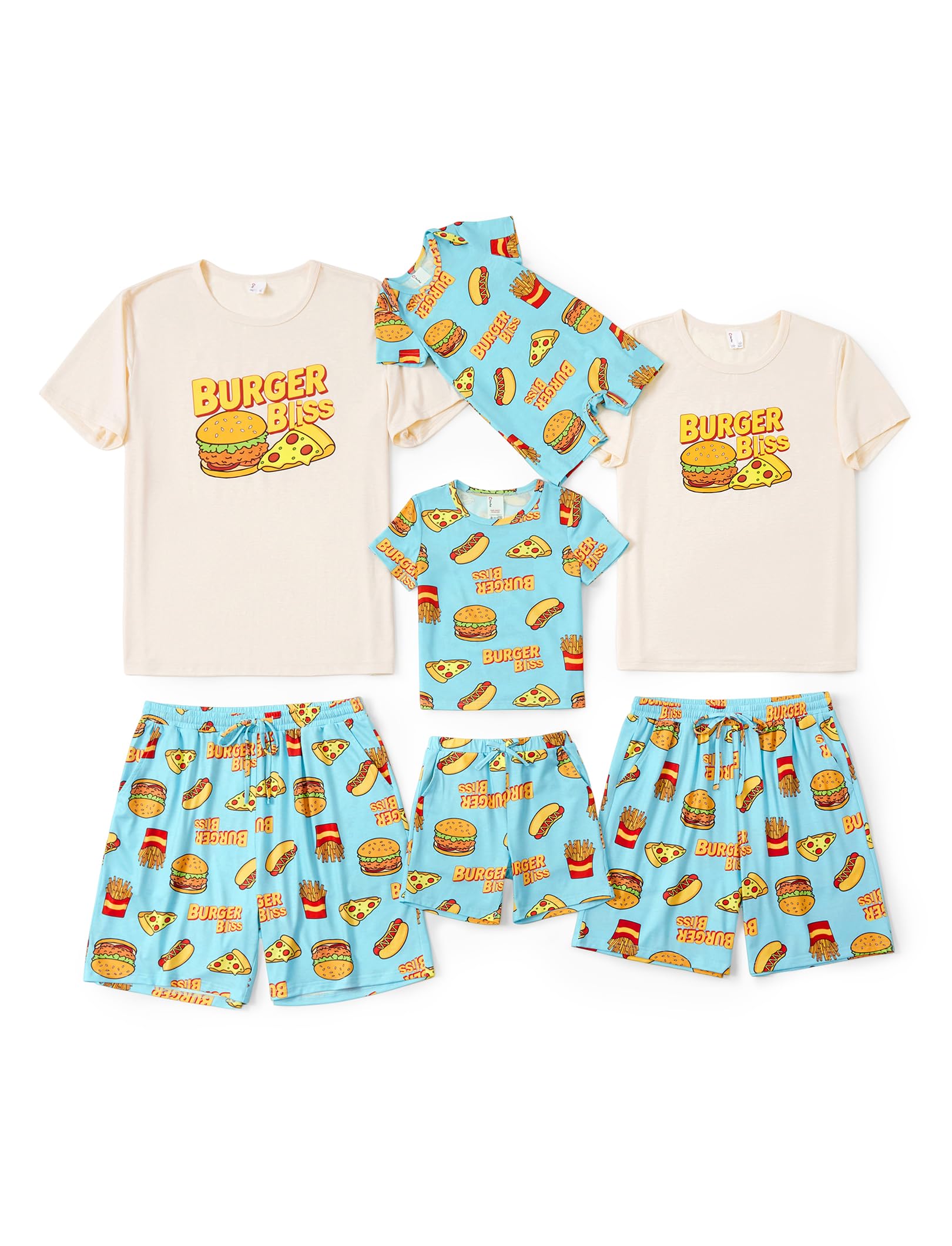 PATPAT Family Matching Short Sleeve Pajama Sets - Perfect for Family Photos &amp; Holiday Celebrations