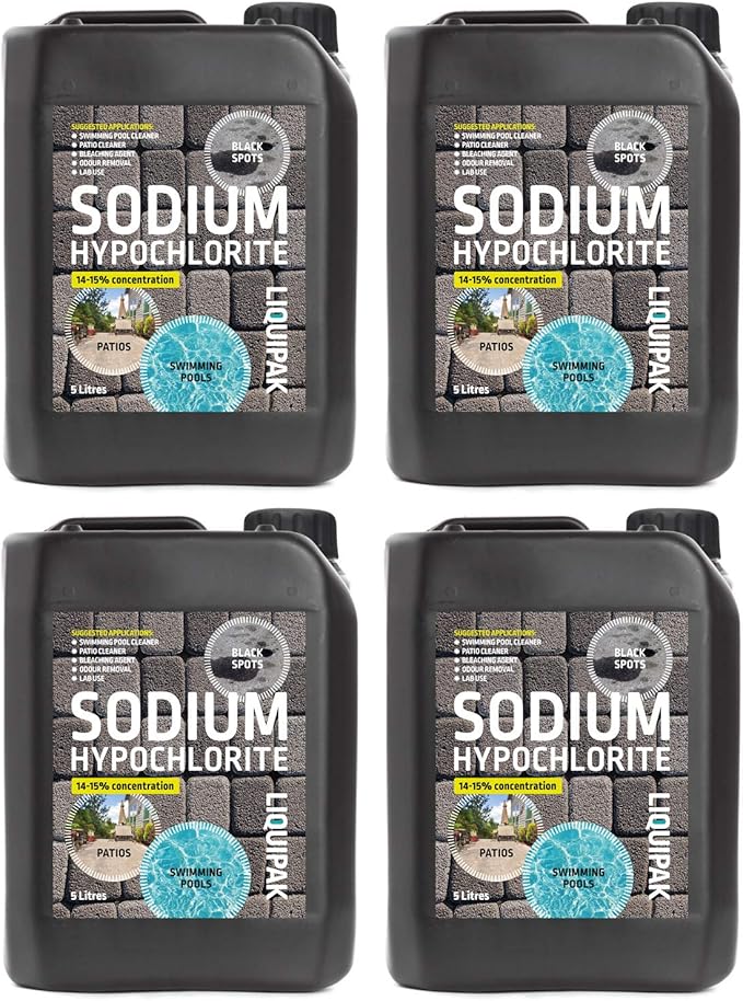 Liquipak Sodium Hypochlorite 20L Patio Cleaner High Strength