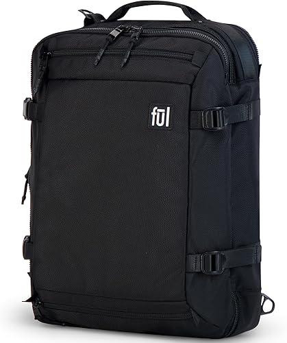 Ful Ridge Collection - Mochila para laptop de 18 pulgadas, bolsa acolchada para computadora de viaje o viaje, Negro -, Ridge Collection - Mochila