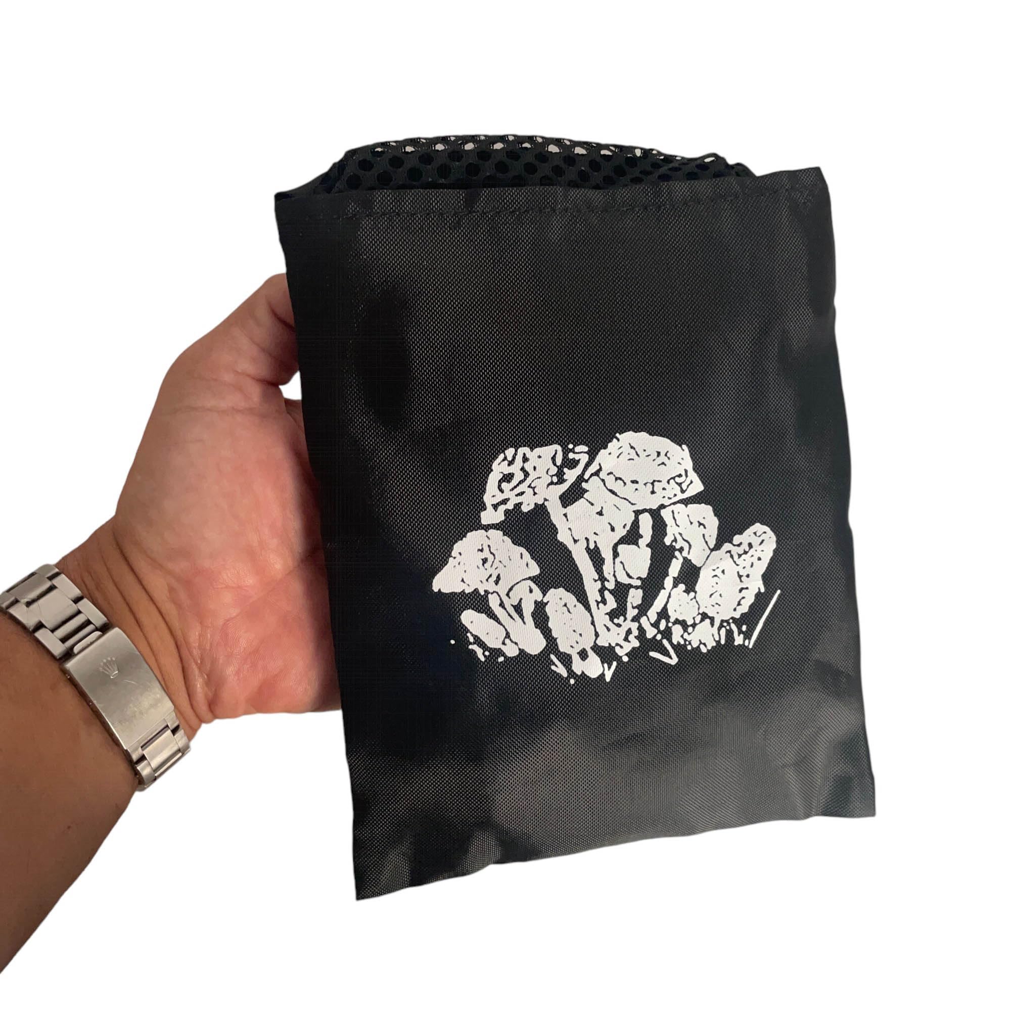 Borsa per la raccolta dei funghi in Nylon 42x36 cm pieghevole a rete con cinghia regolabile