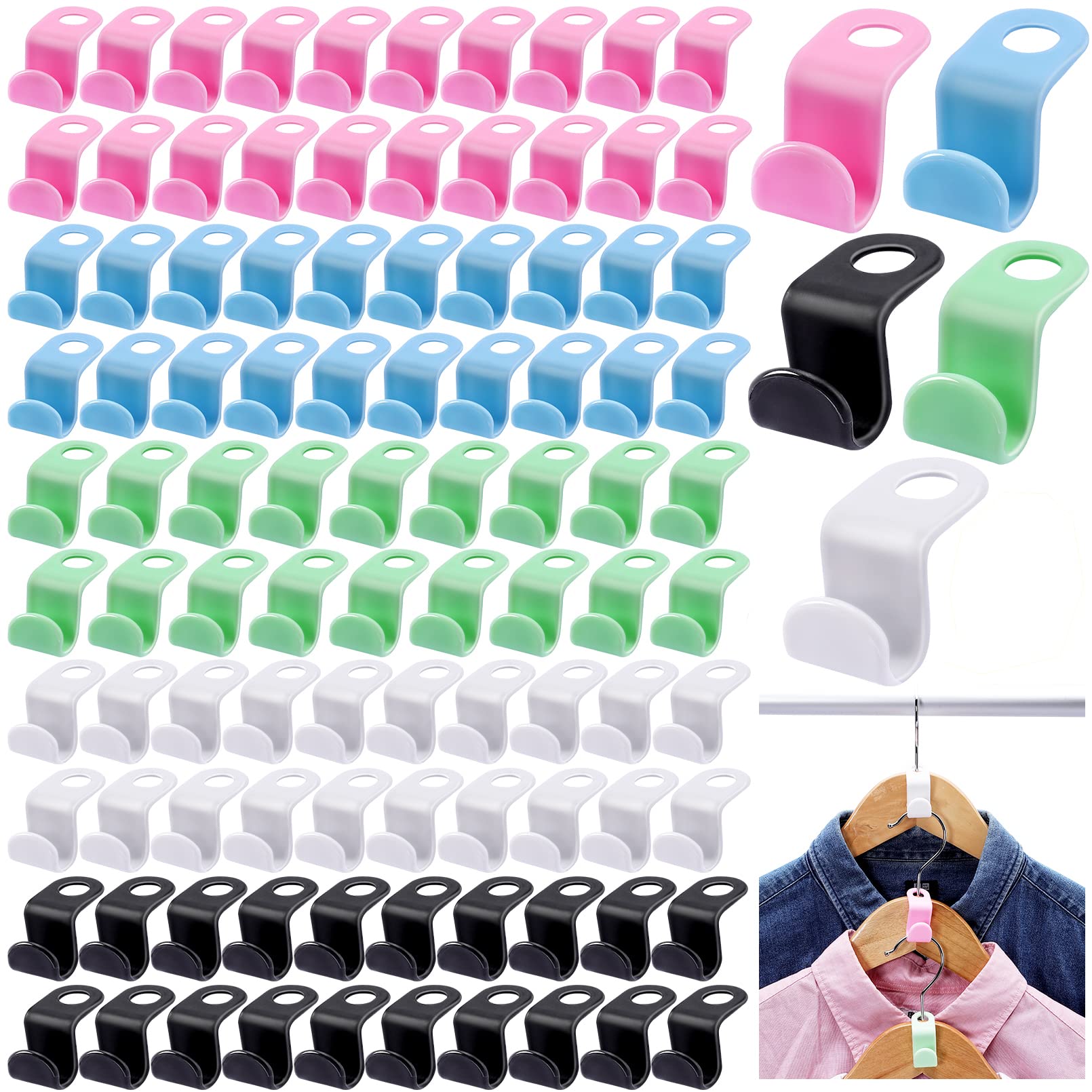 Crochets colorés pour cintres organisateur armoire lot 200