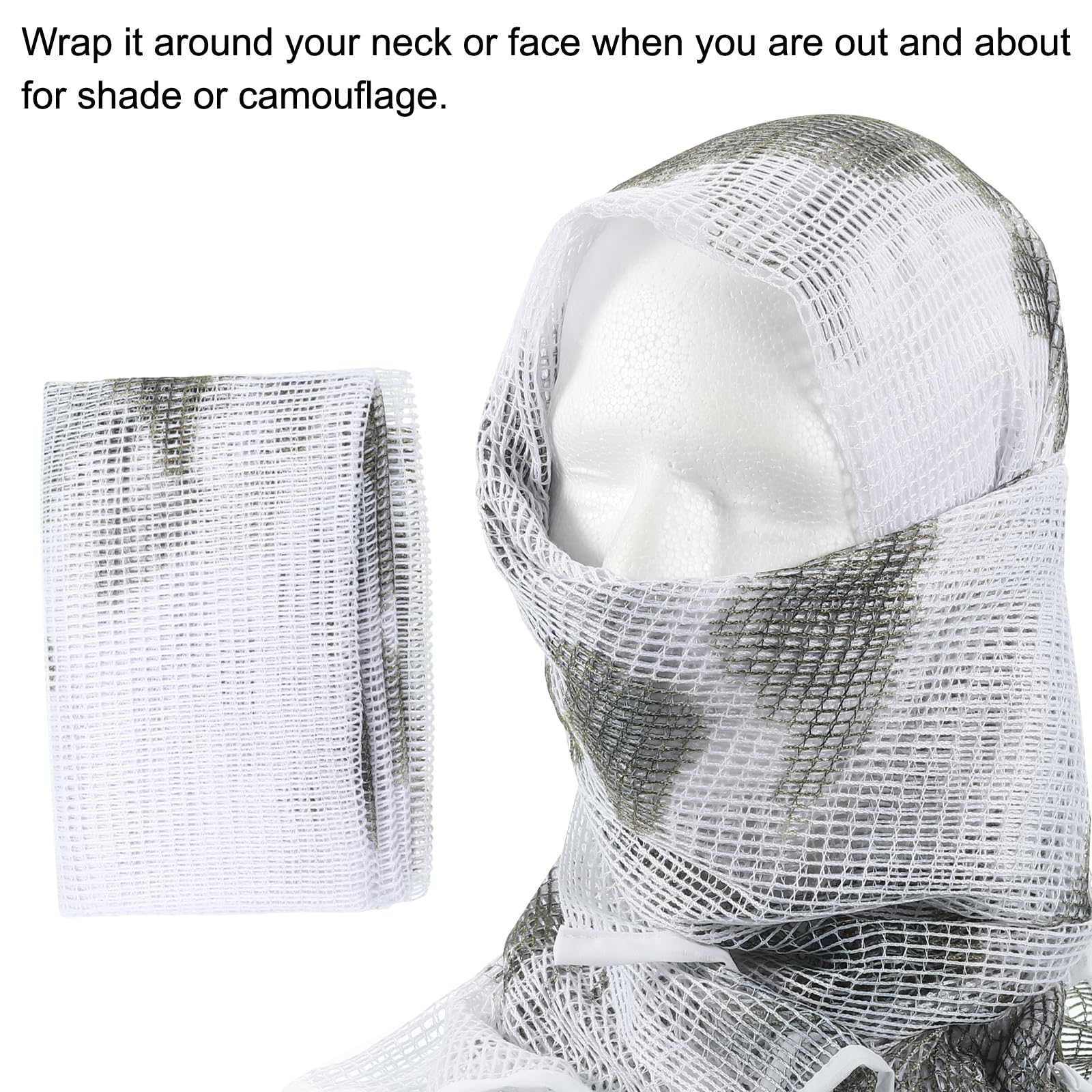 PATIKIL 71"x35" Camouflage Veil Scarf - Image 4