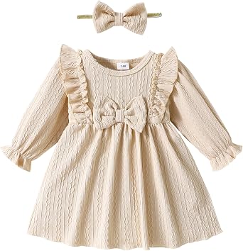 Mioglrie Baby Girl Dress Toddler Girls Dresses 3 6 9 12 18 24 Months 2t 3t Girls Clothes Fall Winter Outfits