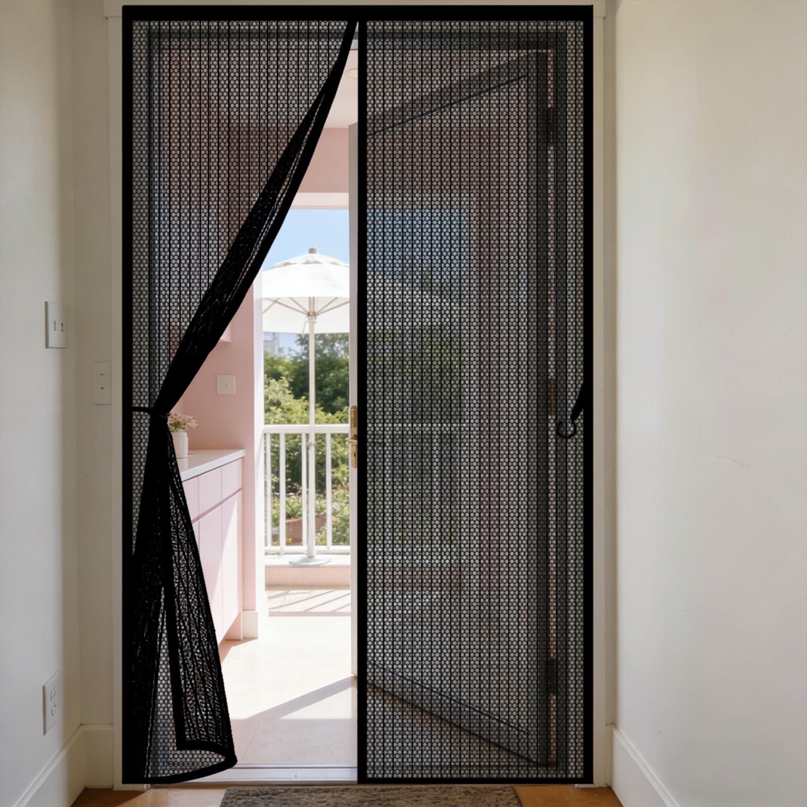 Moustiquaire magnétique pour porte de balcon - Gardez l'air frais dans la chambre