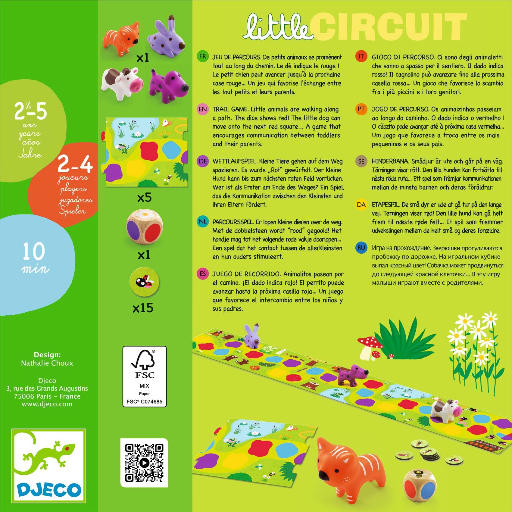 DJECO 84272 - Juegos de acción y Reflejos, Juegos educativos, Juego Little Circuit, Multicolor (15)