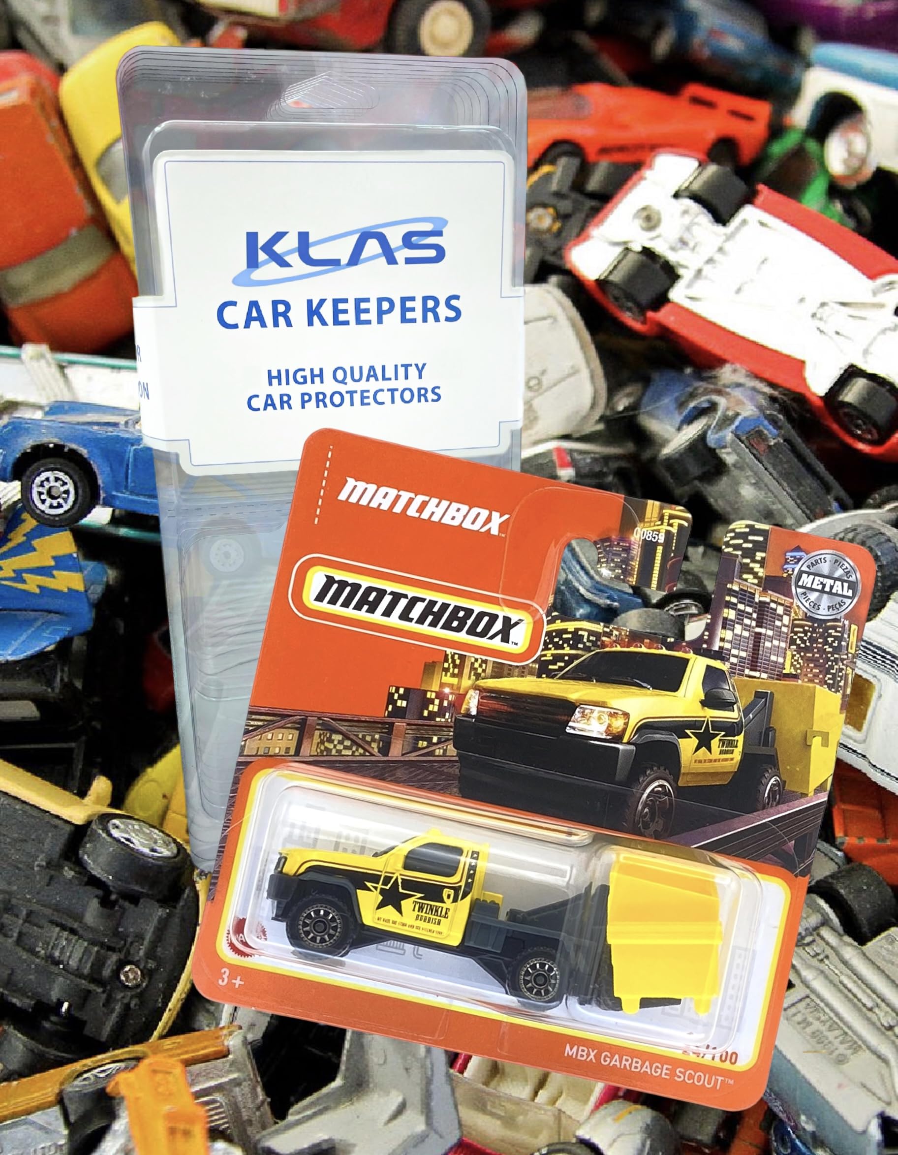 Matchbox MBX Garbage Scout (Yellow) - MBX 2022-24/100 (Short Card) - available in A KLAS CAR KEEPER SHORT CARD PROTECTOR CASE - HFR80 - Image 2