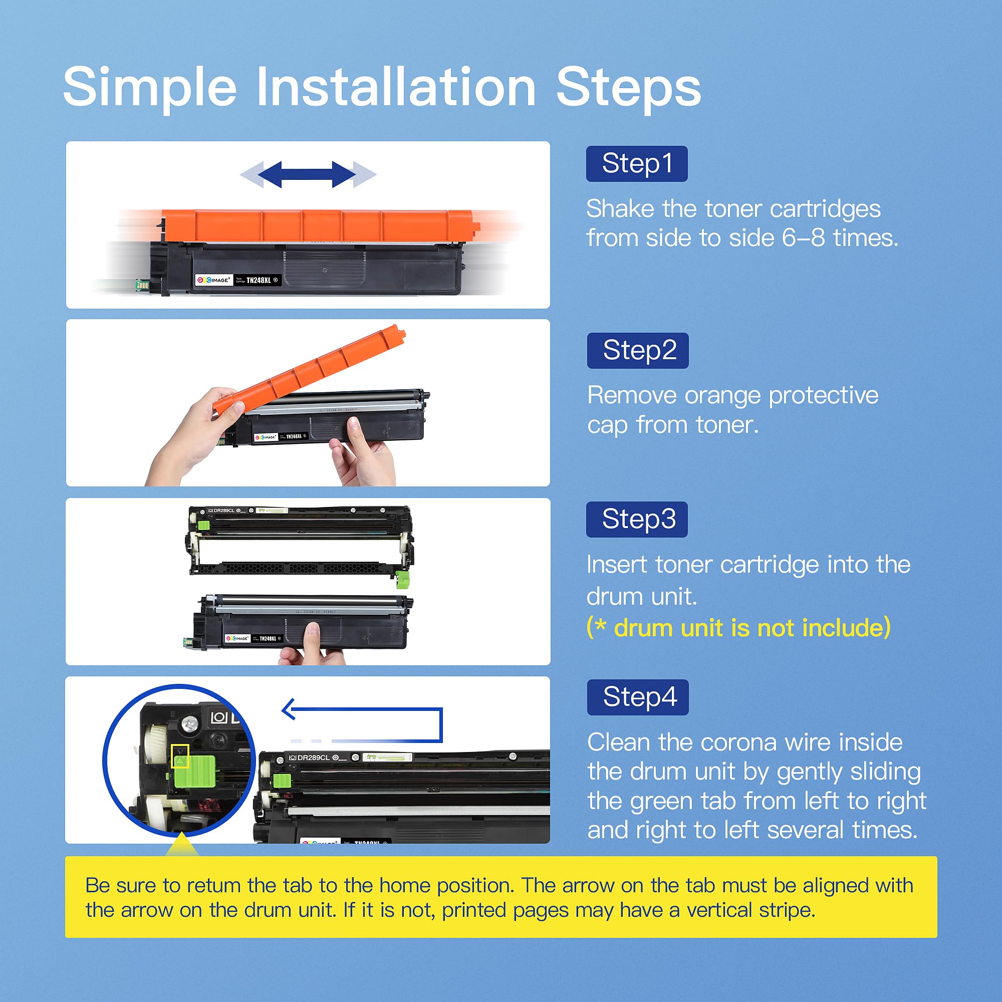 GPC Image TN248 TN248XL Nero Toner Compatibili per Brother TN-248 TN248XLBK per Brother MFC-L3760CDW LC3740CDW DCP-L3560CDW L3520CDWE L3520CDW HL-LC3215CW LC3220CW (Nero, 2-Pack)