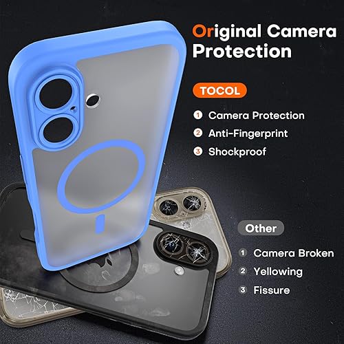 Miniatura 290 de TOCOL Funda magnética para iPhone 15 Pro Max, protección completa mejorada de la cámara, compatible con Magsafe, protección contra caídas, funda