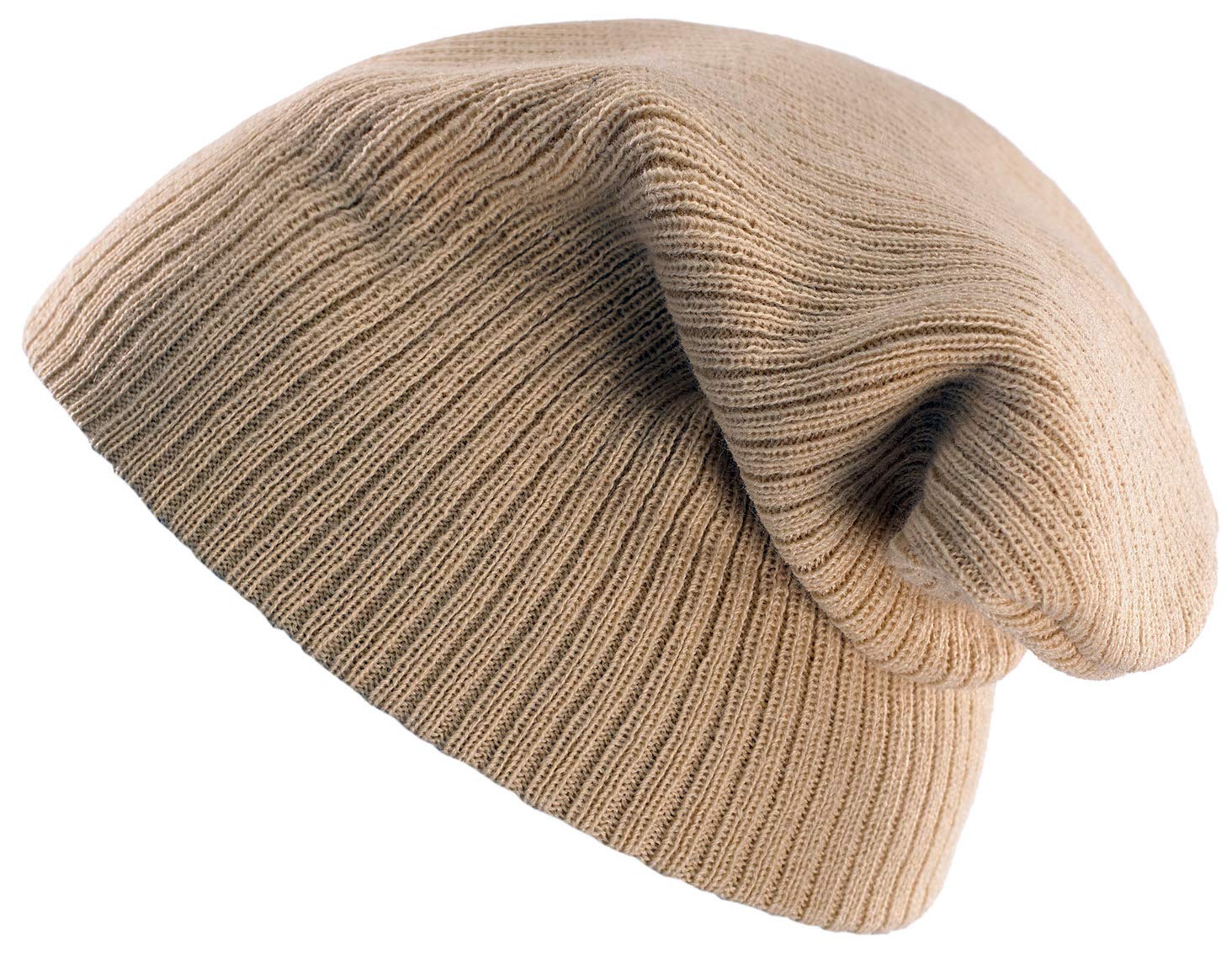 4Sold Unisex Beige Slouch Winter Beanie Hat Plain Beanie Ski Winter Hat Design In Uk (Beige)
