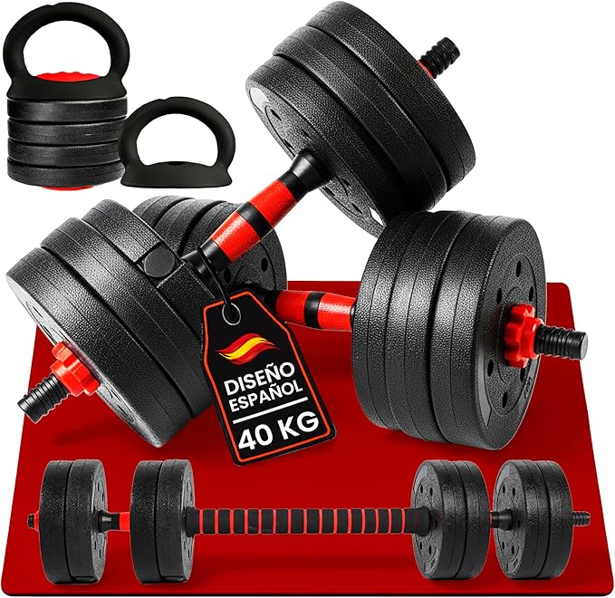 7 set mancuernas: las mejores ofertas blackfriday Unycos- Mancuernas Ajustables, Discos de cemento