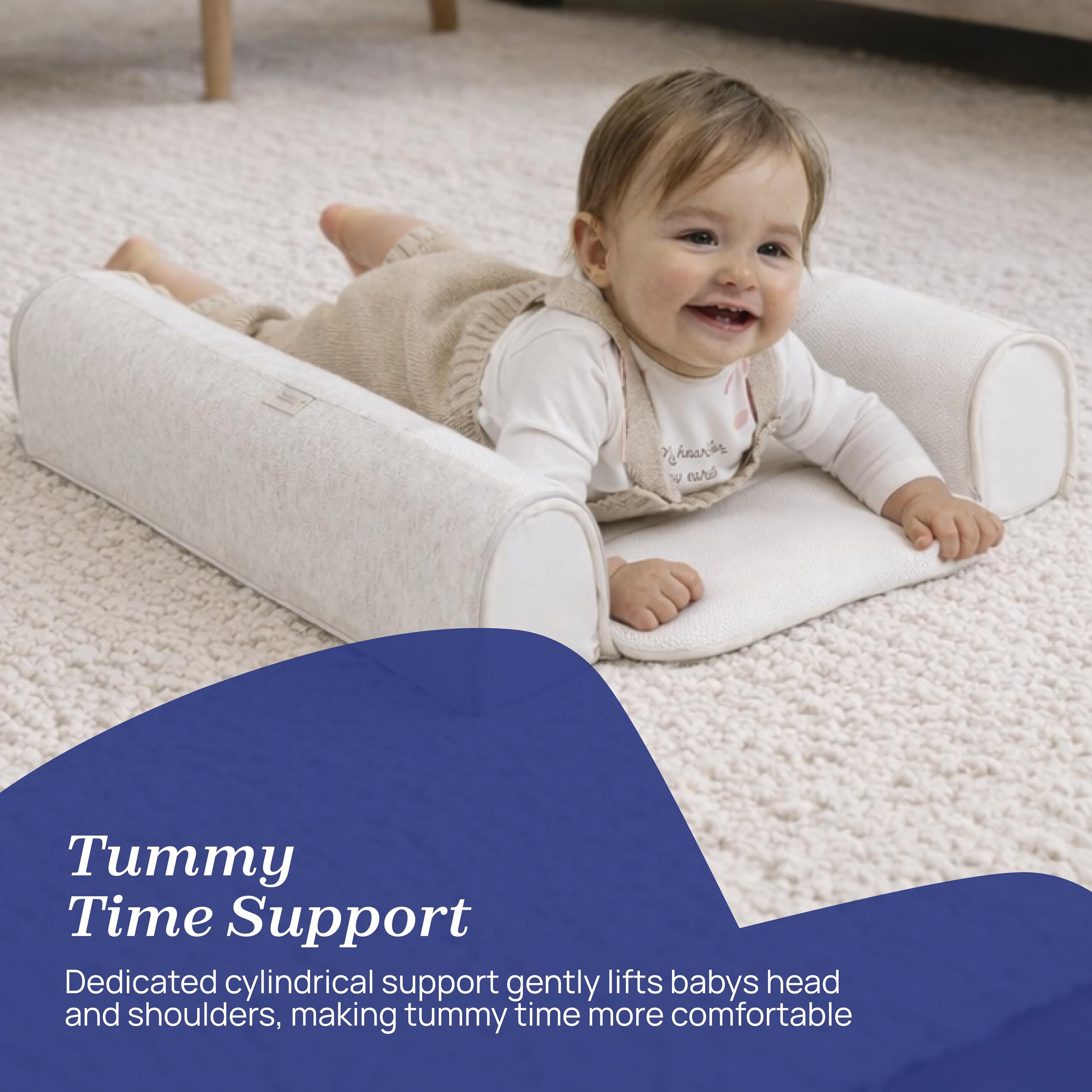 Chicco Mommy Pod 3 en 1, Reductor para Cuna de bebé, 81 cm x 49 cm, Nido para bebés, 0-3 Meses para Dormir, 0-8 Meses para el Tiempo del pancino, Funda de algodón orgánico, Lavable a máquina, Beige