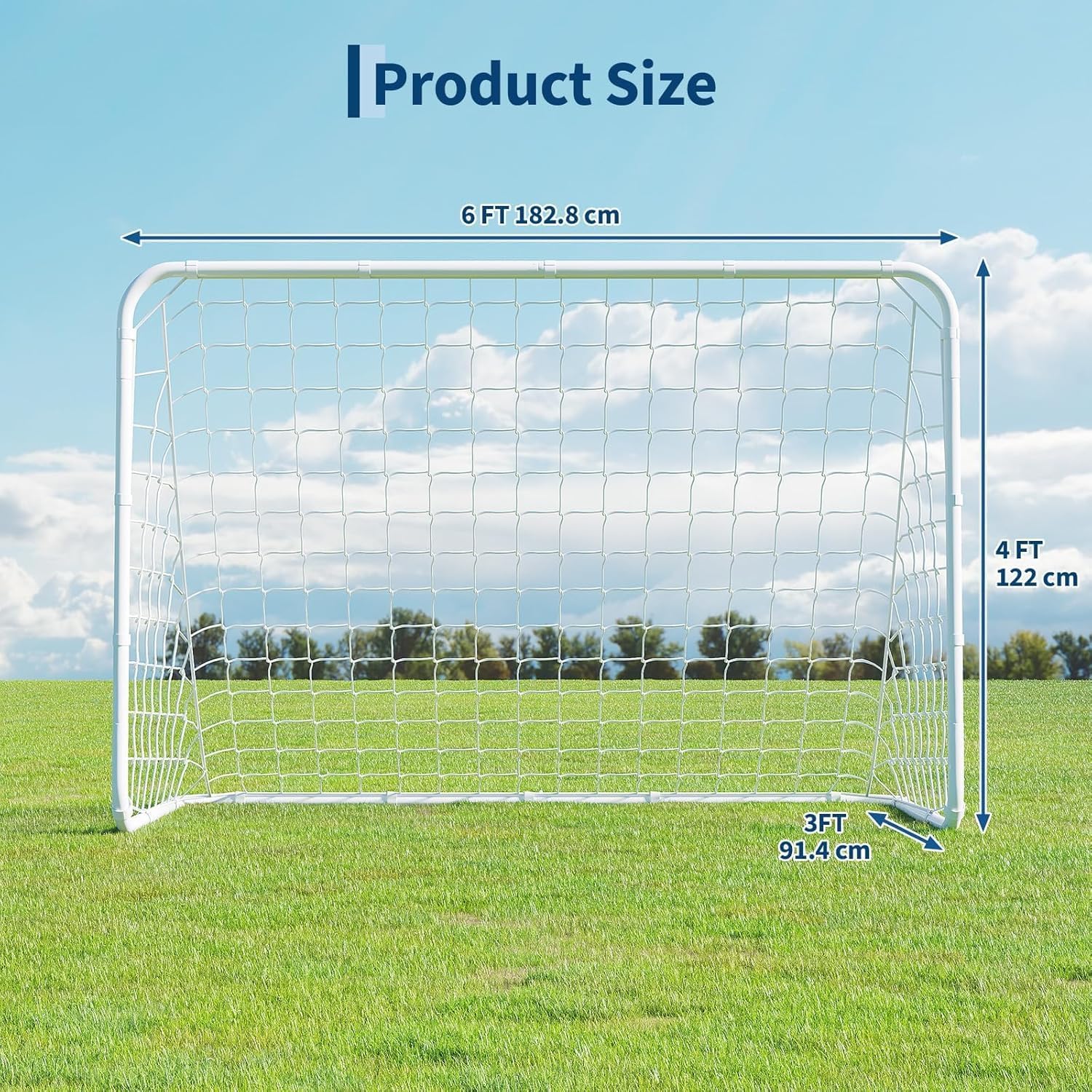 Fußballtor Kinder 2er Set, Faltbar Mit Tragetasche Für Garten