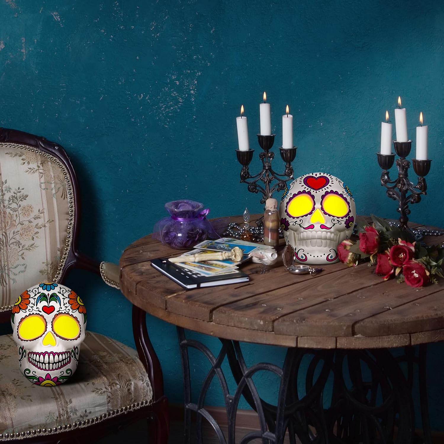 6 Pcs Paint Your Own Ceramic Skull Mexican Dia De Los Muertos Skull Decor