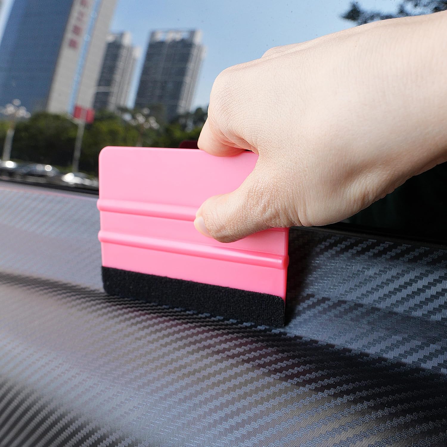 Umaki 8.3inch Large Vinyl Wrapping Felt Squeegee with 4inch Vinyl Squeegee Applicator for Fastly Installing Vehicle Tinting Film Graphic or Wallpaper, Finish Smoothing/Cleaning Work, 3pack image 5
