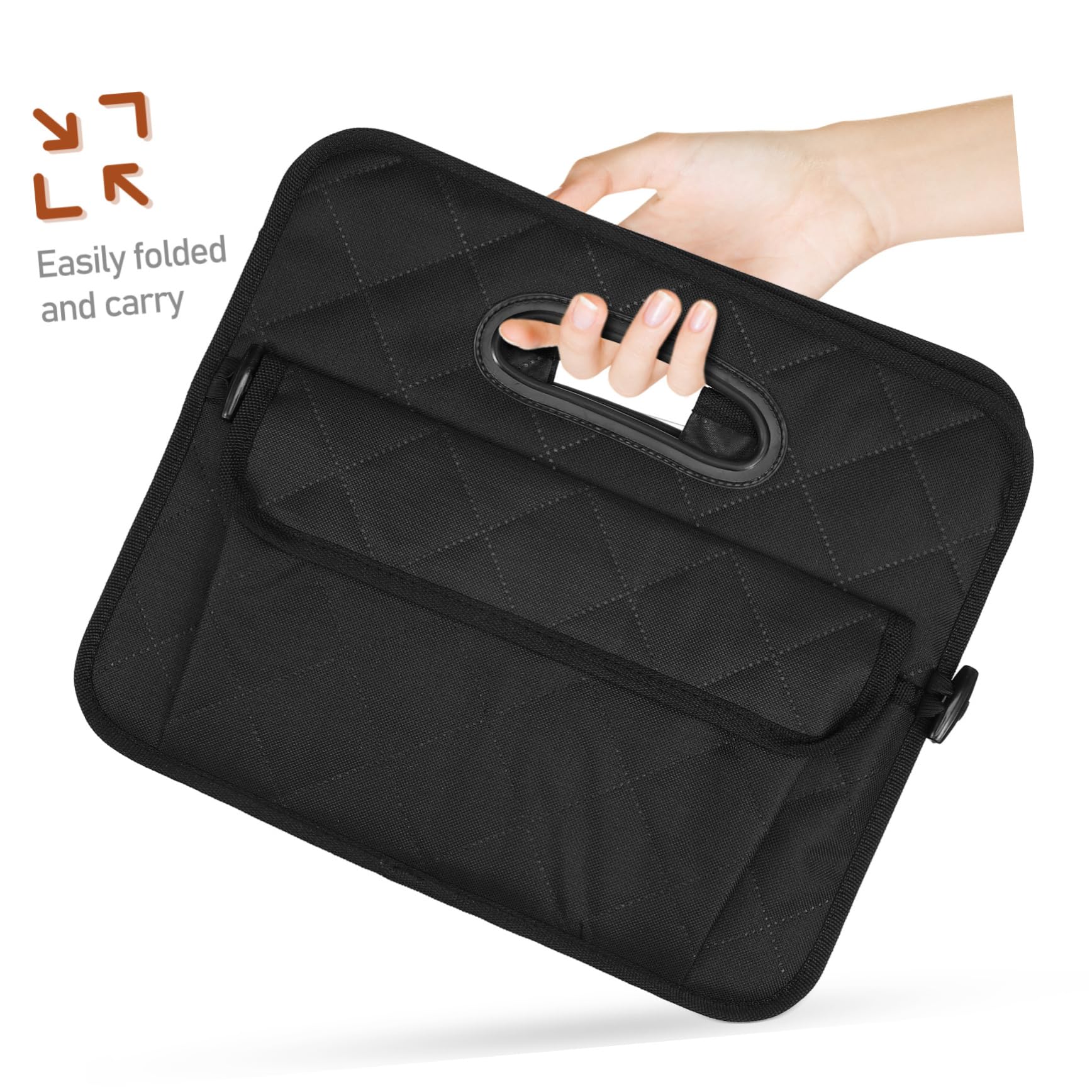 Kofferraumtasche Auto Organizer Schwarz Oxford mit Getrennten Fächern