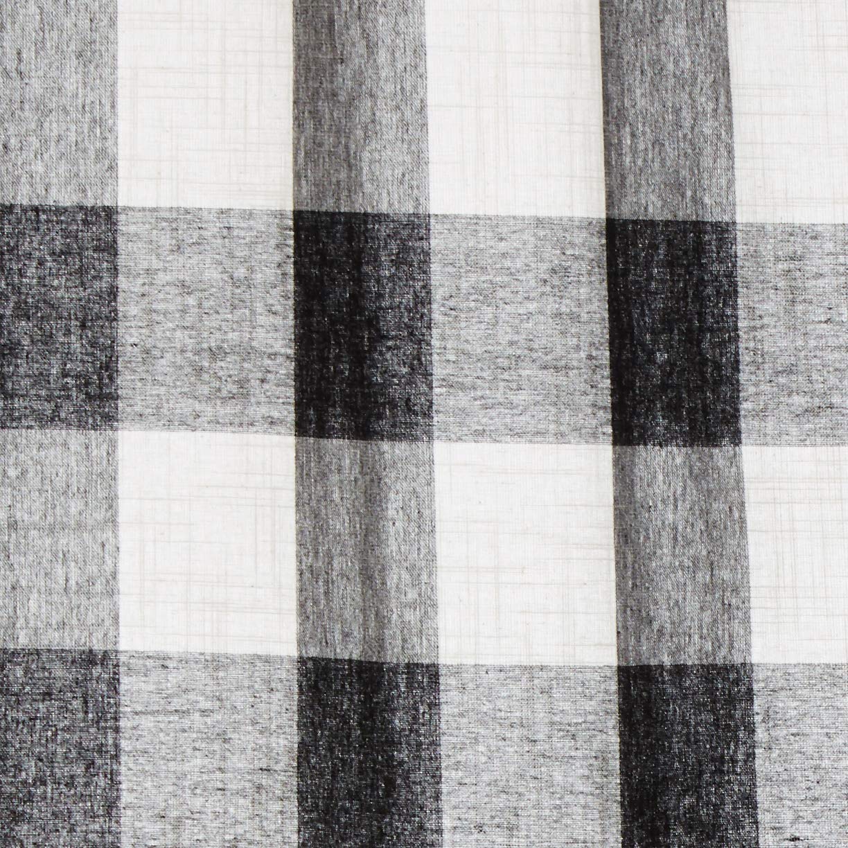 Lorraine Home Fashions 09570-V-00146 Black Cantonnière de fenêtre à œillets Noir/Blanc cassé 134,6 x 45,7 cm