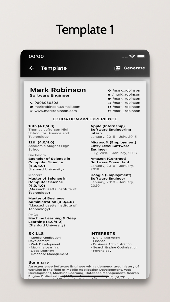 Resume+ - CV Generator - App on Amazon Appstore