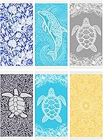 Vista 12 de Toalla de playa turca de secado rápido absorbente de algodón ligera y delgada para baño, piscina, natación, toallas extra grandes de gran