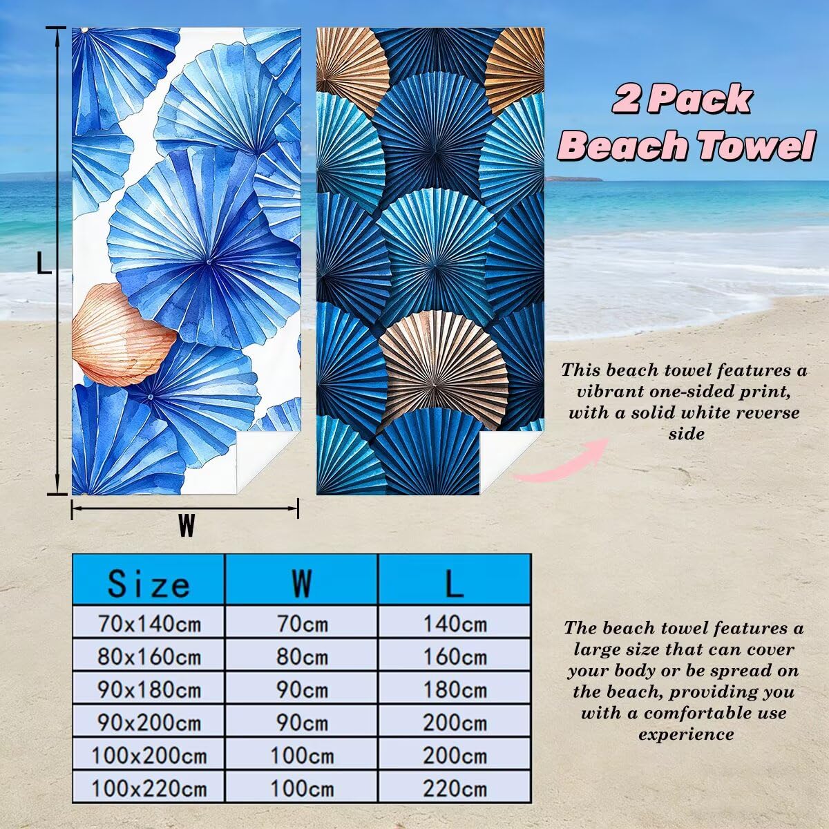 Toalla Playa 80x160 cm, Toalla Gimnasio Microfibra Secado Rapido, Juego de 2 Antiarena Toallas de Playa, Ligera Compacta Toallas Microfibra Grande para Viaje, Regalo Hombre Mujer (Abstracto) -4575