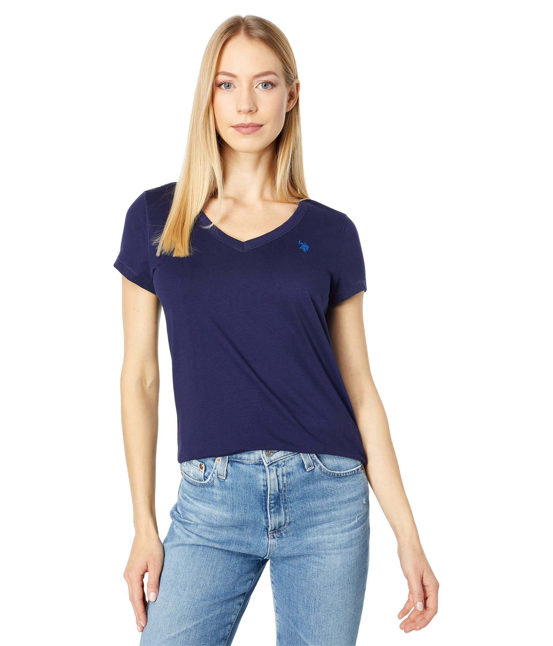 U.S. Polo Assn. Iconic V-Neck Tee Evening Blue XL