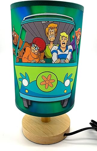 Scooby Scoob - Lámpara de mesa con base de madera, decoración de habitación o grandes ideas de regalo