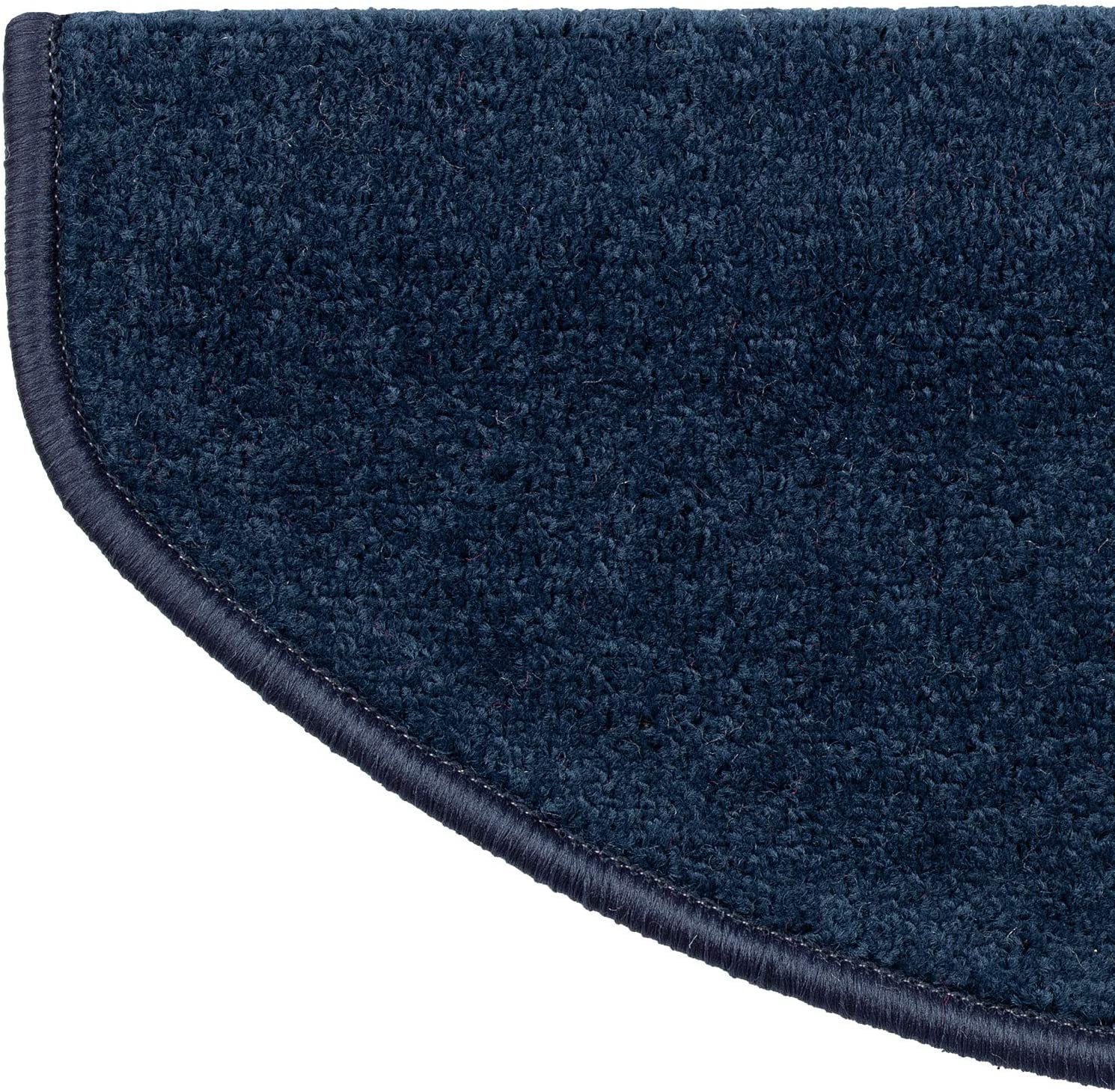 casa pura | Dynasty Velours | Marchettes d'escalier Velours antidérapantes | Sécuriser Vos marches, Dos avec Surface adhésive| Fabriqué en Allemagne | Bleu, Semi-Circulaire 1 Pièce