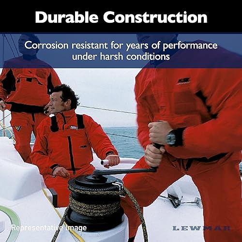 Miniatura 4 de Lewmar Mango Powergrip de aluminio One Touch de 10 pulgadas, ligero, resistente a la corrosión, aleación de grado marino, mango de cabrestante de