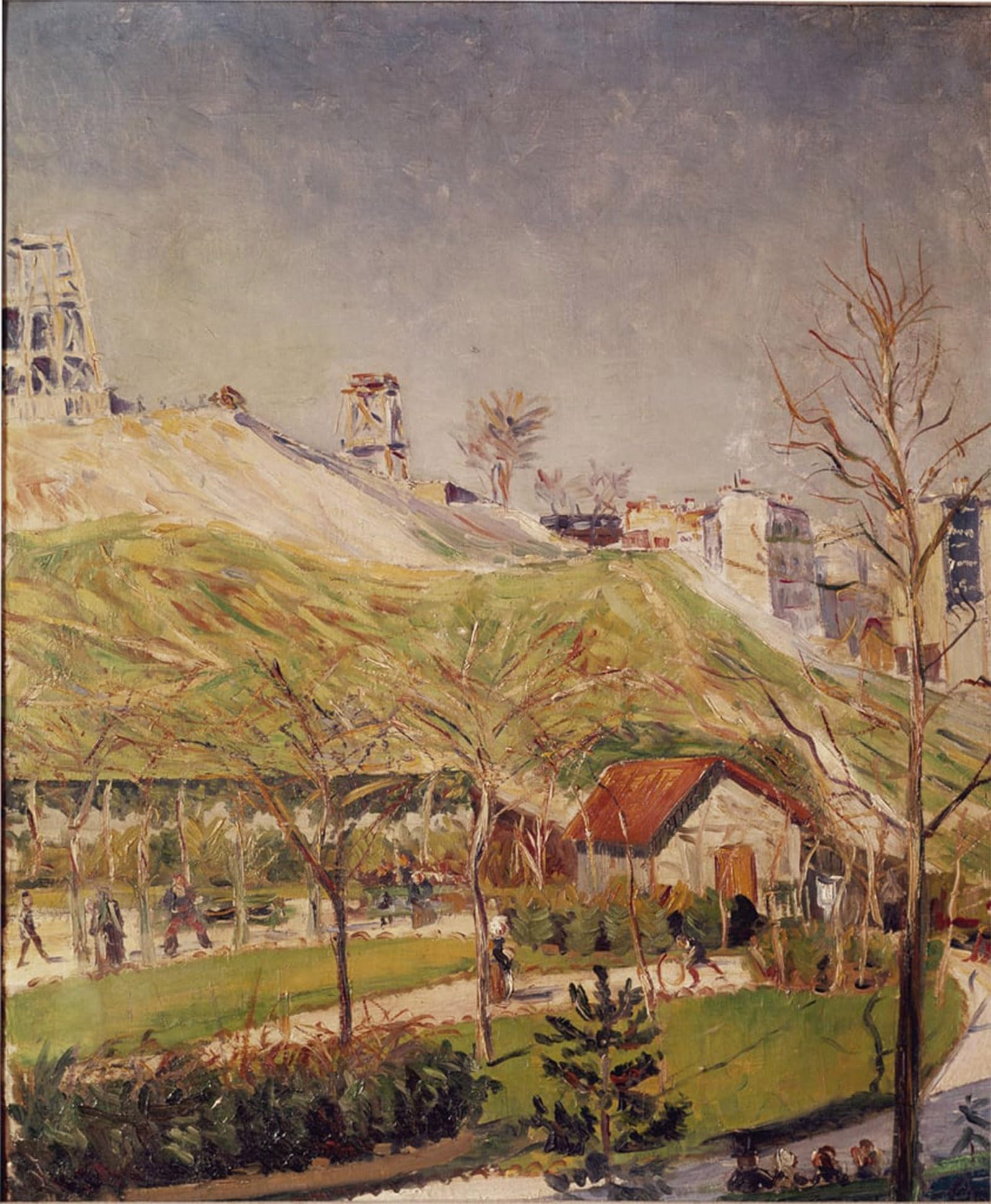 POSTERIIk Vintage Print Pop Art Landscape Artwork Square Saint-pierre and the Butte Montmartre by Paul Signac Art Prints for Office Home Decor 60x90cm