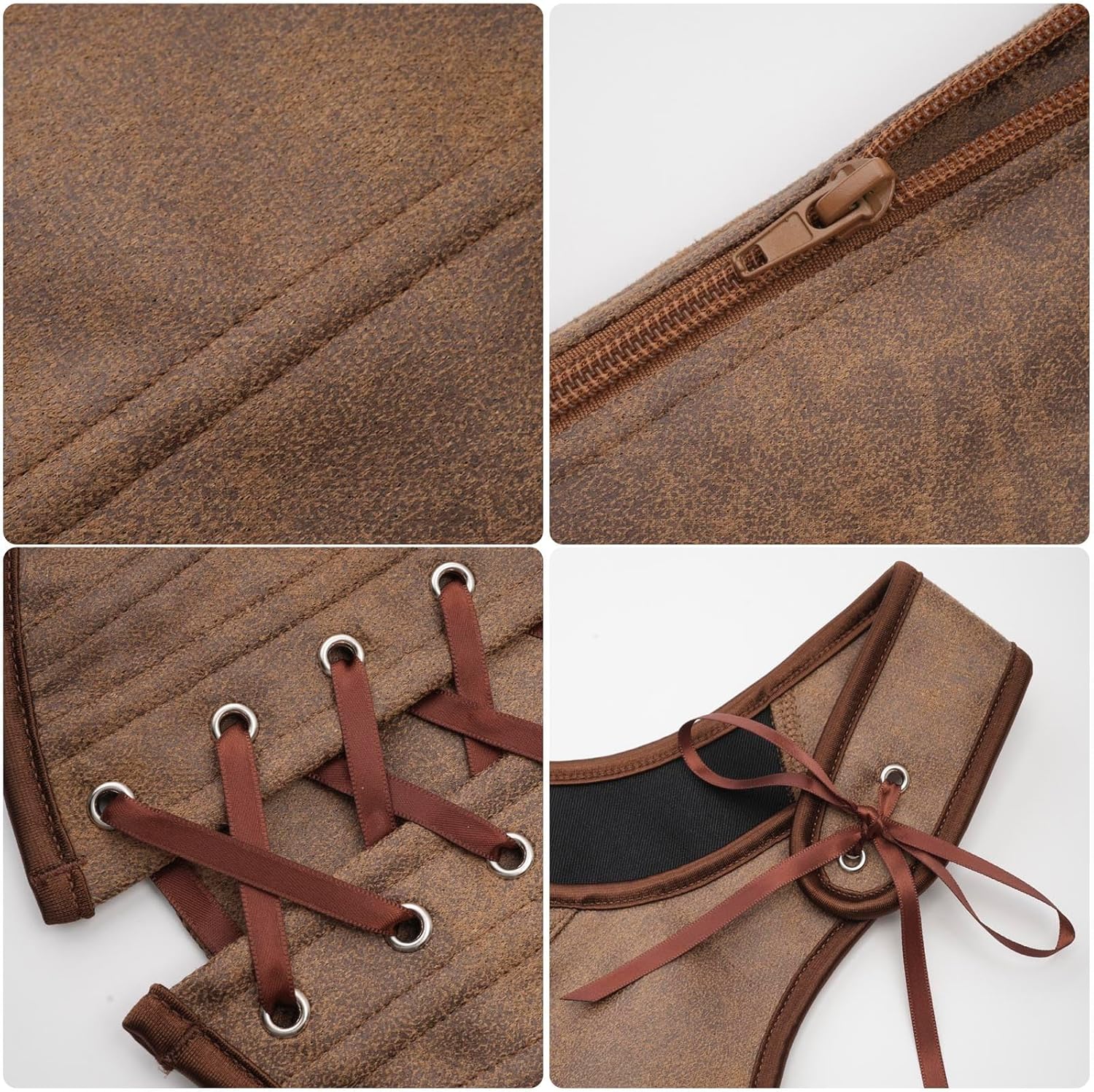 Kimring Women's Renaissance Pirate Costume Overbust Bustier Corset Top - Image 6