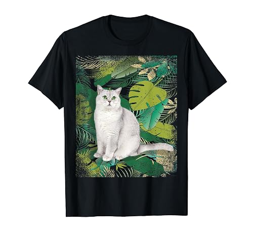 British Short Hair Shorthair Cat Tropical Hawaii Vacation T-Shirt