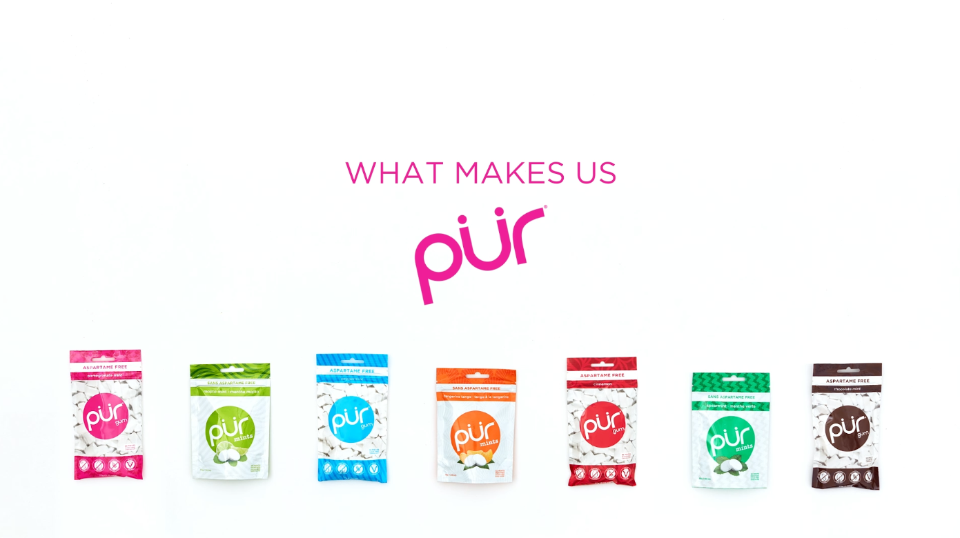 PUR Gum Aspartame Free Chewing Gum 100 Xylitol Sugar