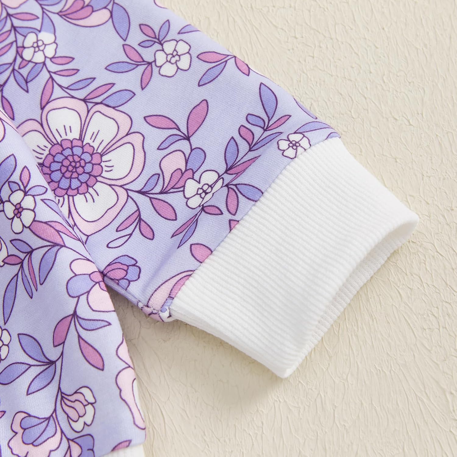 fhutpw Newborn Infant Baby Girl Clothes Floral Printed Sweatshirt Pants Set 3 6 9 12 18 24 Months Fall Winter Outfits