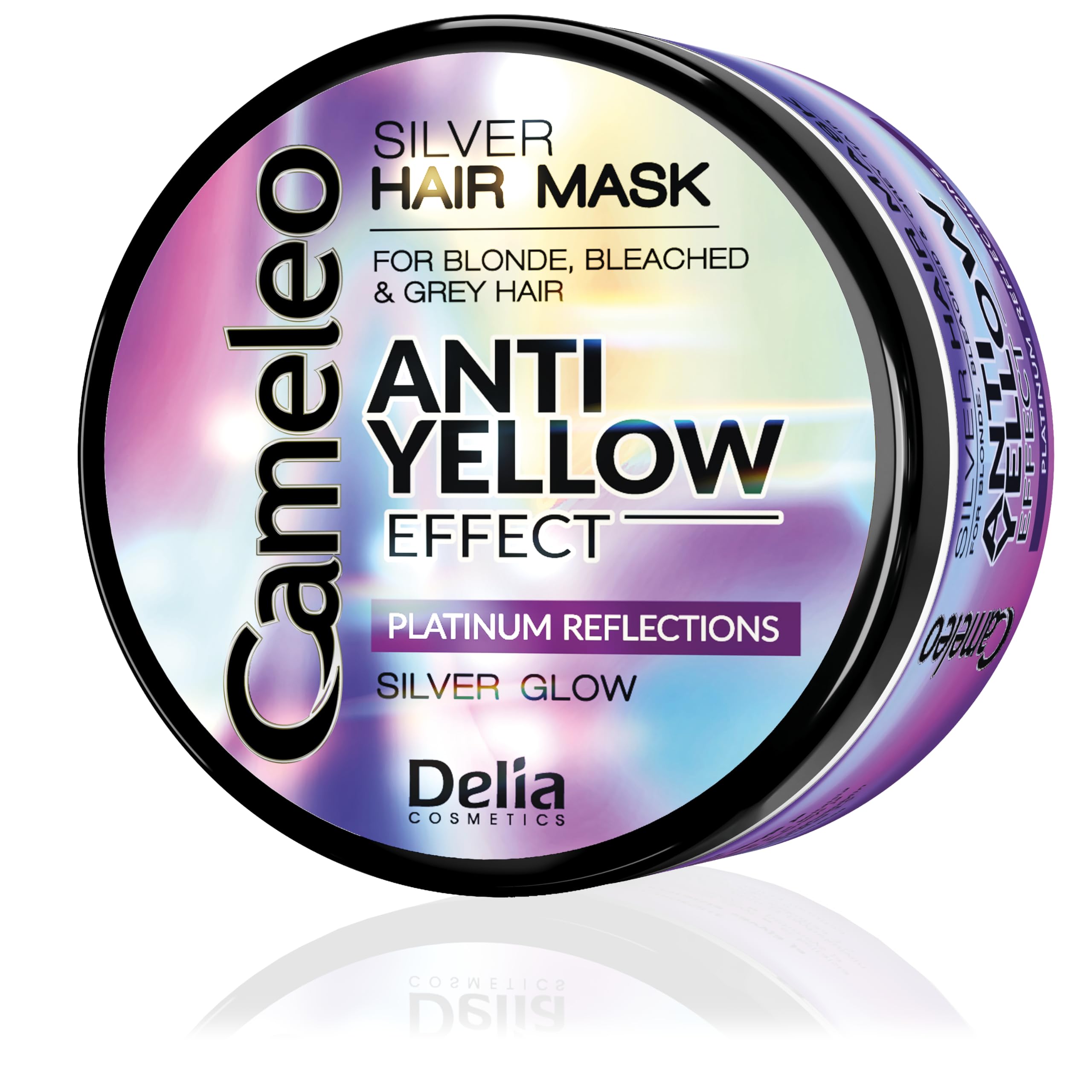 Cameleo - Silver Toning Mask - No Yellow Effect - Purple Treatment & Colour Protect for Blonde, Grey, White Hair - Platinum Tones - UV Protect - No Parabens - 200ml