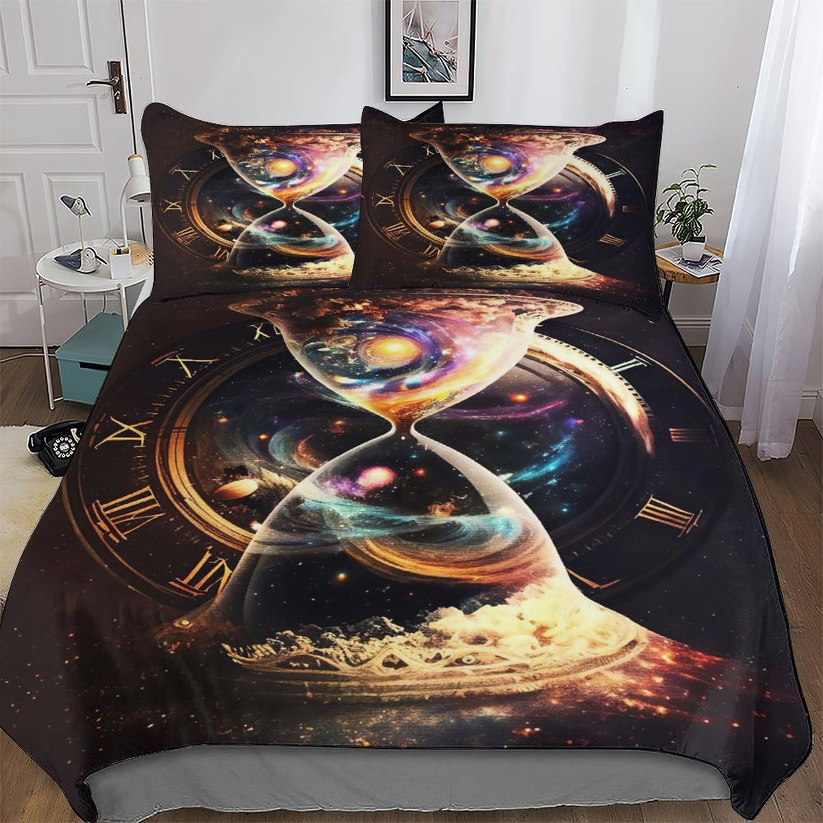 Housse de couette en microfibre coton Univers du Temps double 200x200
