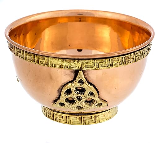 Miniatura 8 de Cuenco de Ofrenda de Cobre de 7 Chakras - para Uso en Altar, Ofrendas Rituales, Decoración del Hogar, Decoración de Chakras, Accesorios