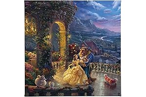 Dancing in the Moonlight Disney Beauty and the Beast Gallery Wrapped Canvas...