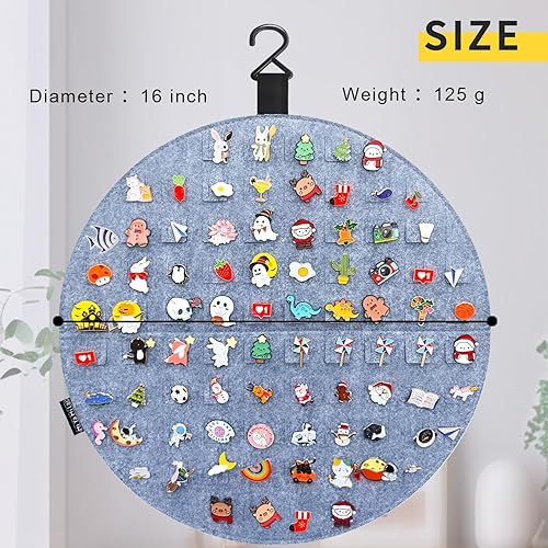 Miniatura 2 de Tablero de pines para pines esmaltados, organizador de broches para colgar en la pared, vitrina de colección de pines, con capacidad para hasta 76