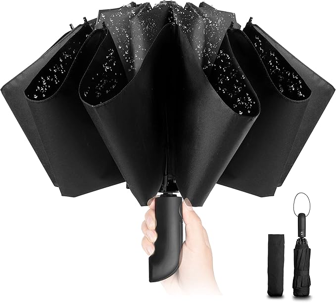Compact Umbrella Windproof Strong Automatic Windproof Inverted