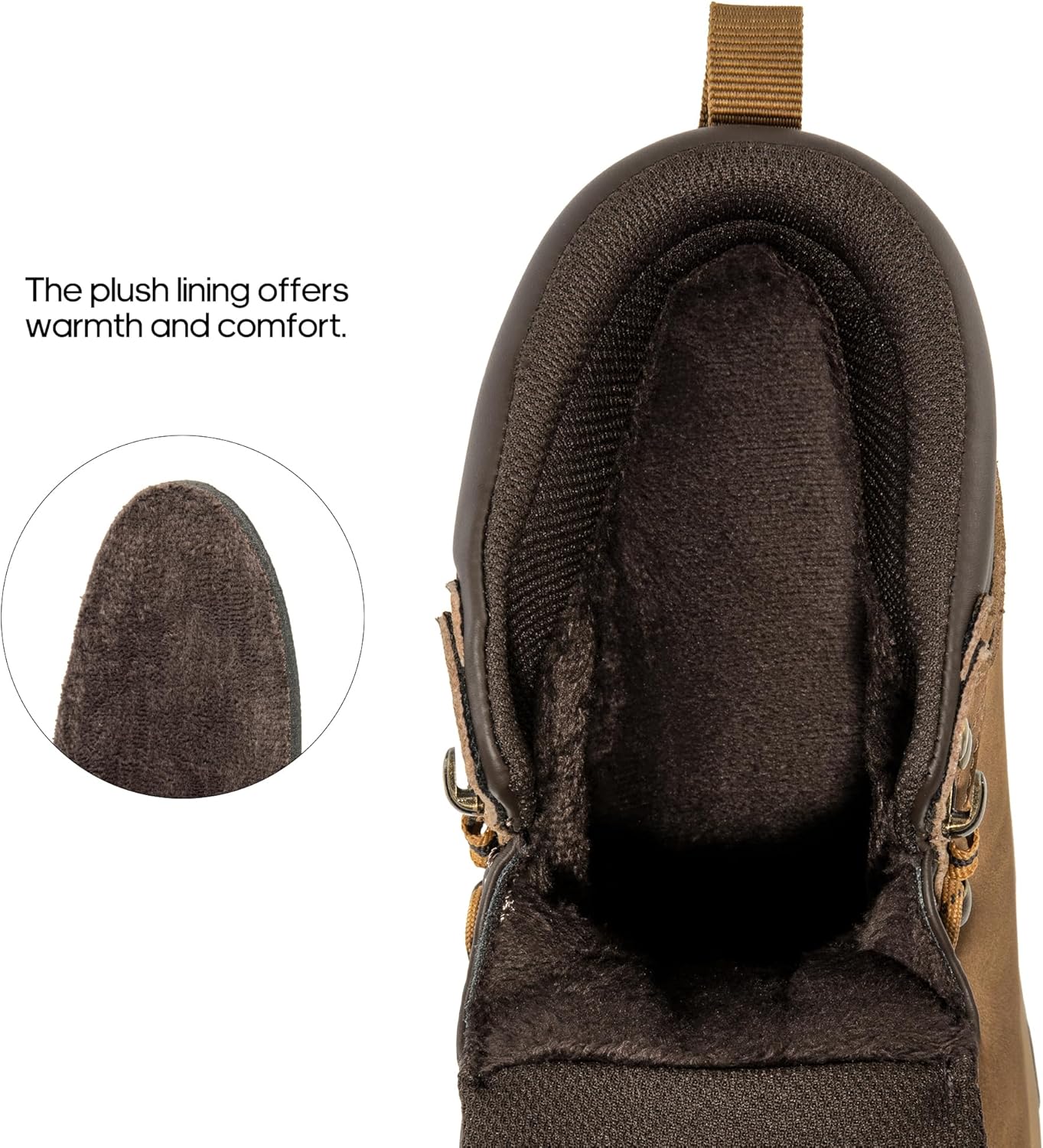 NORTIV 8 Mens Hiking Winter Snow Insulated Waterproof Outdoor Boots - Image 3