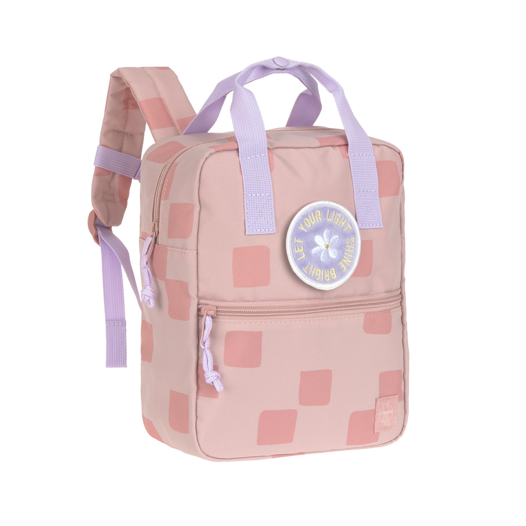 LÄSSIG Kindergartenrucksack Mini Square 7L Pattern Party Rose | Für Kindergarten, gepolsterte Schultergurte und Brustgurt, wasserabweisend