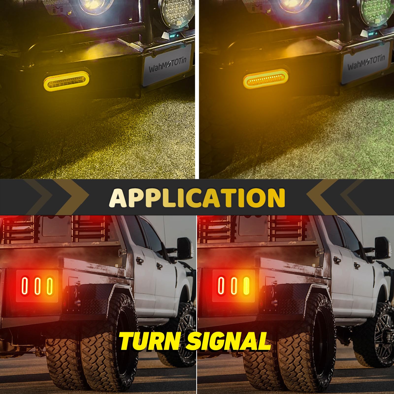 2 Red 2 White 2 Amber 6" Oval 10 LED Stop Turn Tail Lights Truck - Foto 4