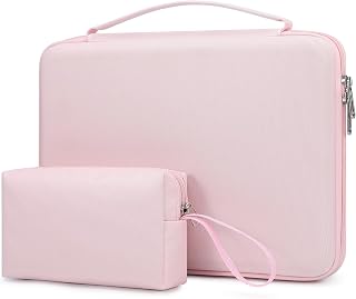 HYZUO 13,3-14 Zoll Hartschalen Laptoptasche für MacBook, Blassrosa