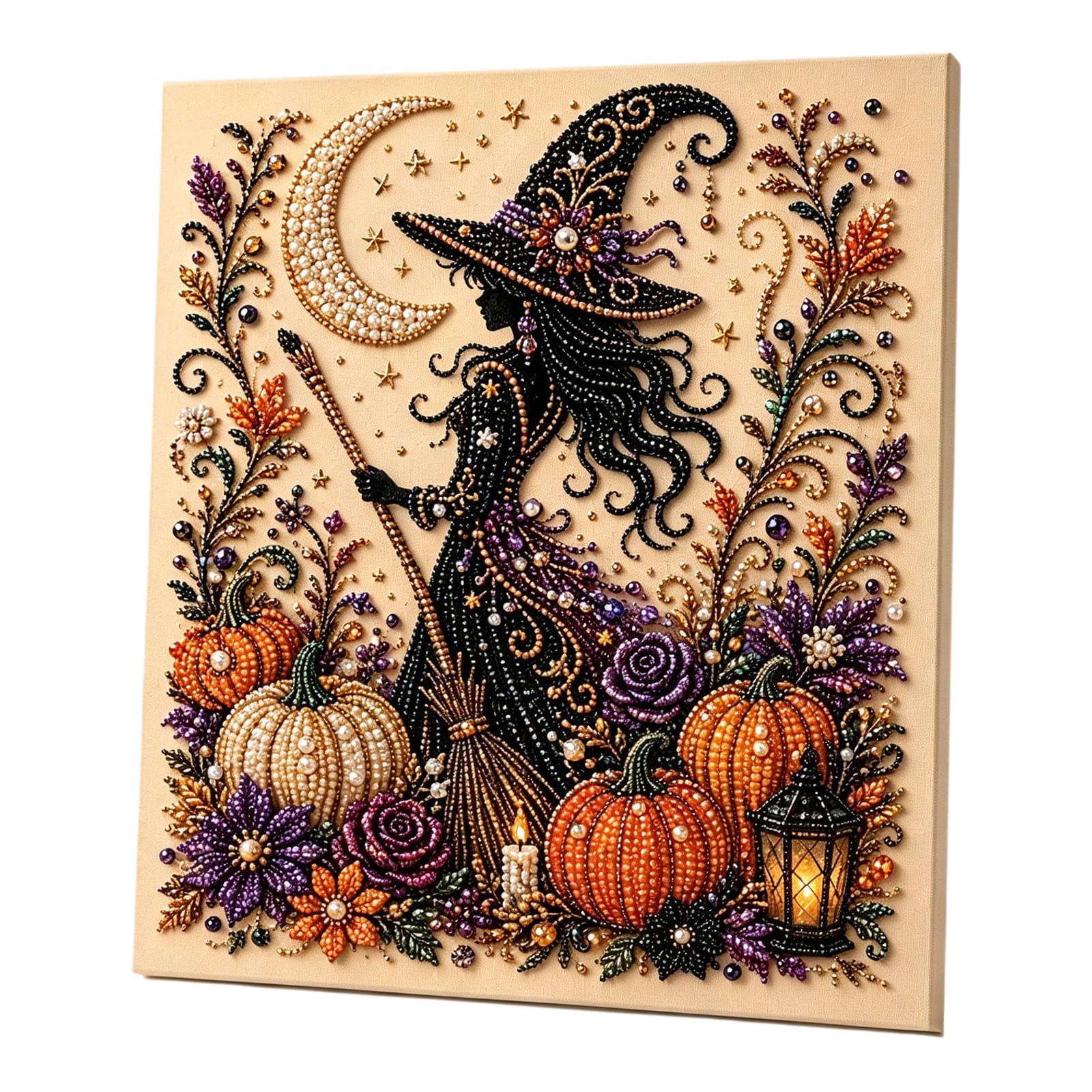 C Witch ​Halloween Pearl Diamond Painting Set, Creative Craft Kit For Adults