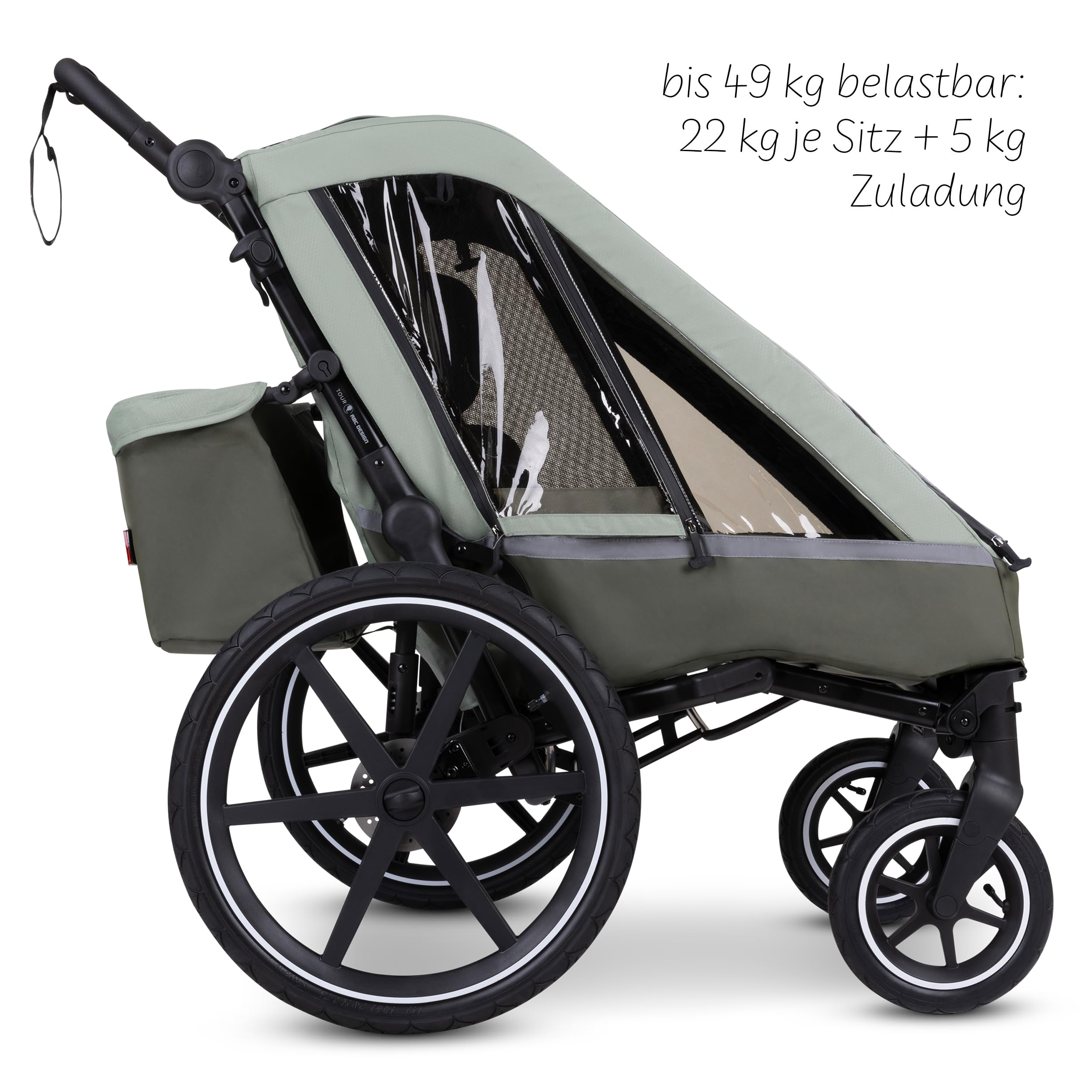 ABC Design Kit Remorque Vélo Tour Sport - Transformez En Jogger En Un Clic