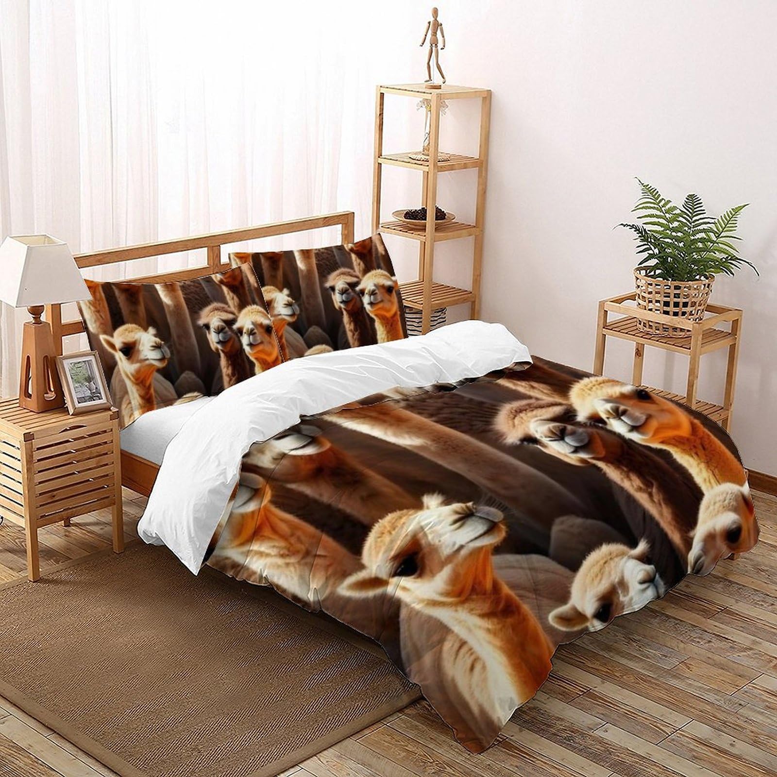 Parure de lit animaux housse de couette microfibre 220x240 fermeture éclair garçon