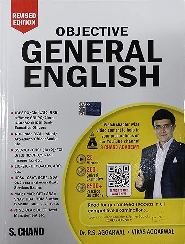 S. Chand's Objective General English For SSC CGL CHSL, IBPS, Bank PO, Railway, Police, PCS, CTET, MBA, GMAT, and All Central &amp; State Level Competitive Exams | ssc english book | ssc cgl english book