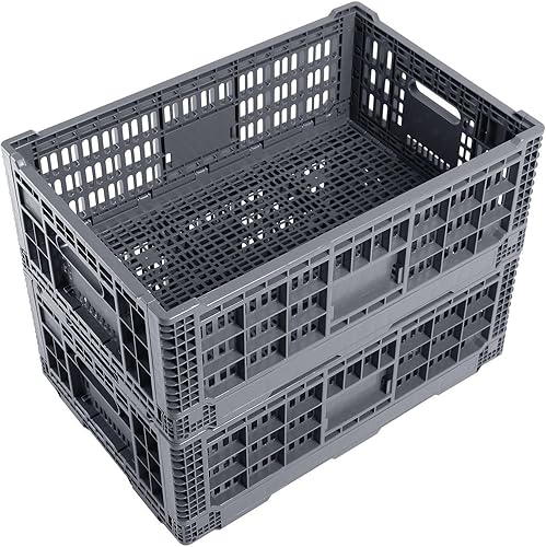 Miniatura 7 de Contenedor de almacenamiento plegable contene, caja de almacenamiento de plástico resistente de transferencia de 52 litros, cajas de leche