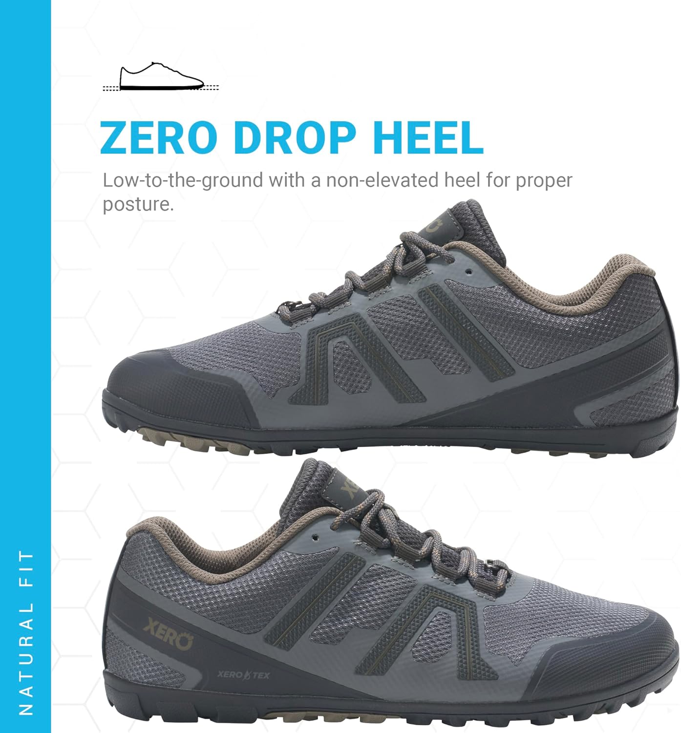 Xero Shoes Men's Mesa Trail Waterproof Barefoot Trail Run Shoe - Image 3