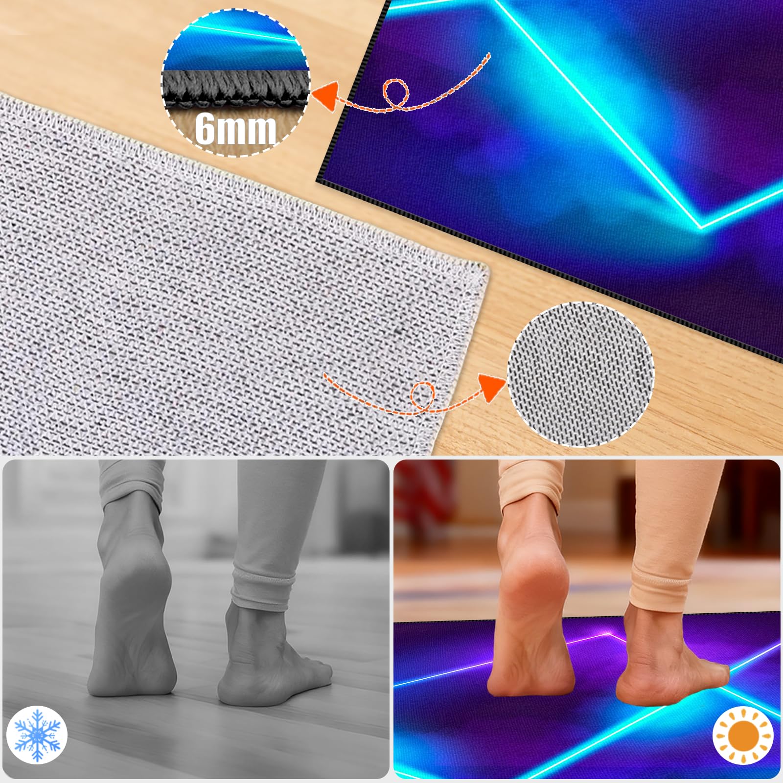 Tappetino per Sedia da Gaming per Parquet e Pavimenti Duri Tappeto per Sedia Gaming Tappeto Ufficio Salvapavimento Antiscivolo Tappeto per Sedia con Ruote Tappeto per Area di gioco 120 x 150cm